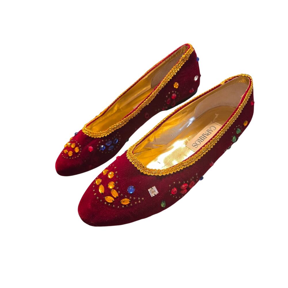 Caparros 9.5 flats burgundy